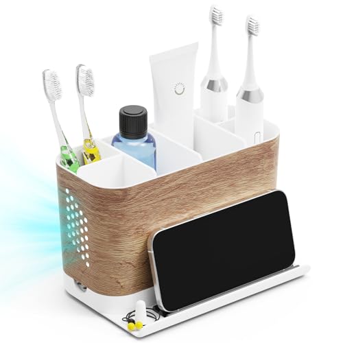 Support brosse a dent electrique avec rebord avant et passe-câbles - 3