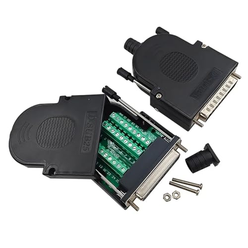 Conector DB25 macho de perfil fino con placa adaptadora terminal 4