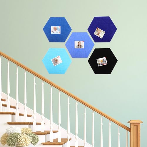 Panneaux affichage design hexagonal en feutre compact avec fixation adhésive puissante