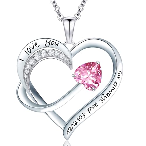 Collier Pendentif Coeur pour Femme en Zircon Cubique 5A Argenté