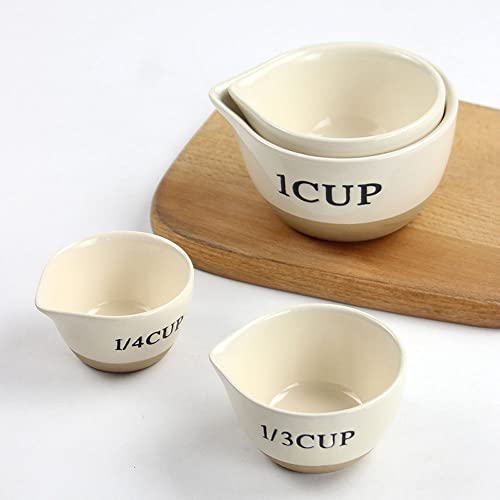 Set de 4 vasos medidores de cerámica miniatura 4