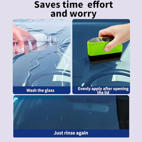 Clear Vision Car Glass Cleaner, Car Window Cleaner, Clearvision Glass Cleaners, Automotive Oil Film Cleaning Brush, Cars Windscreen Cleaners for Glass Board Windshield Remove Stain (3) - Image 9