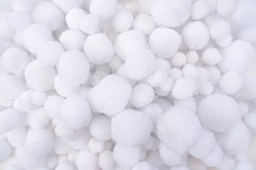 a2bsales 50 Craft Poms Multi Coloured Fluffy Balls Various Sizes Children Arts & Crafts - Colour: Assorted