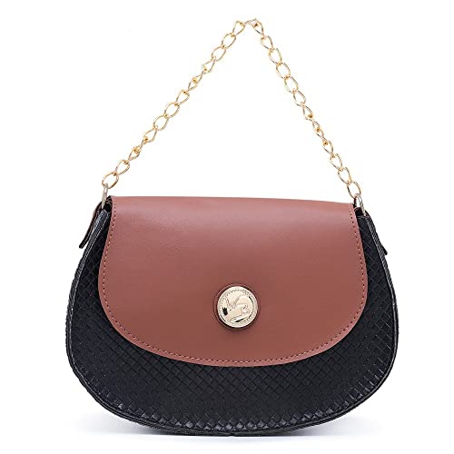 Bolsa Feminina Festa com alça de corrente + transversal Luxo Willibags (Preto)