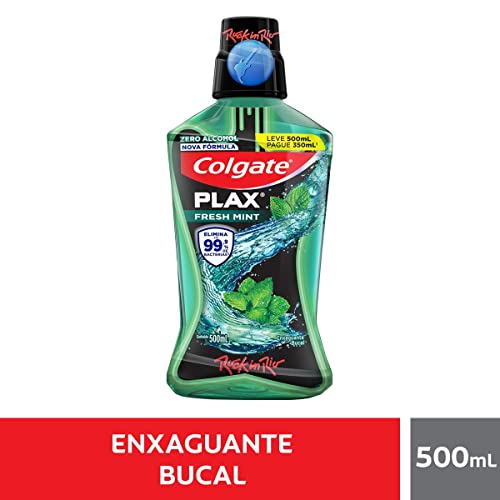 Colgate Enxaguante Bucal Plax Fresh Mint 500Ml Promo Leve 500Ml Pague 350Ml