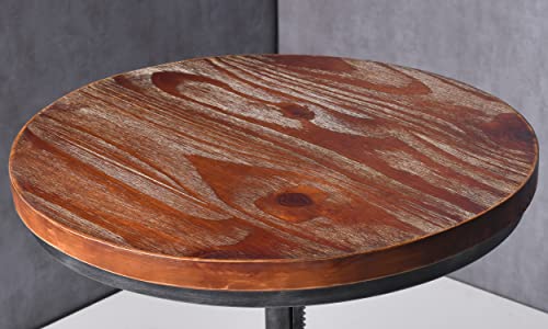 Topower Industrial Retro Side Table End Table Antique Mechanic Diy Crank Height Ajustable Cast Iron Three-Legged Accent End Table Farmhouse Accent End Table #TOP4