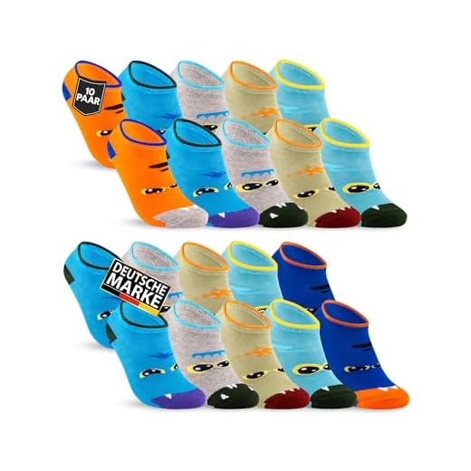 10 Paar Kinder Sneaker Socken Jungen & Mädchen Baumwolle Kindersocken 56511 (31-34)