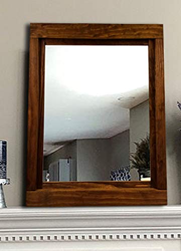 Farmhouse Framed Wall Mirror, 20 Stain Colors - Large Wall Mirror, Rustic Style Home Decor, Housewares, Woodwork, Wood Framed Mirror, Bathroom Mirror, Vanity Mirror - Provincial #TOP4