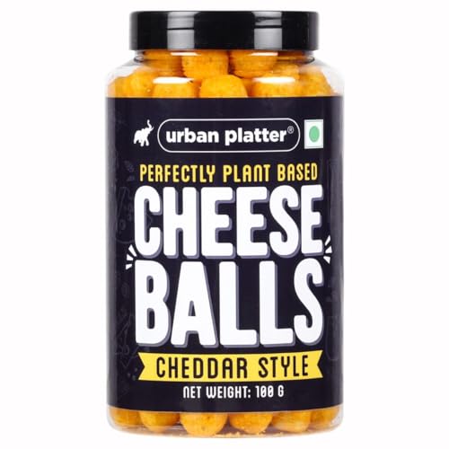 Cheese Balls, 100 grams (Cheddar Flavour, Plant-Based Snack)