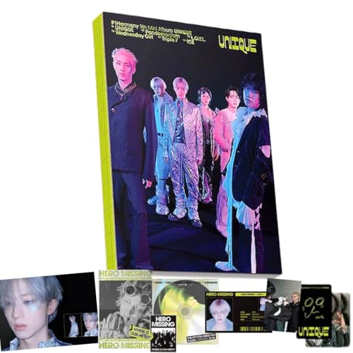 P1Harmony UNIQUE 9th Mini Album [C Ver.] Photobook + CD + 2Photocard + Unit Photocard + Hero missing card + Folded Poster (Neon Color)