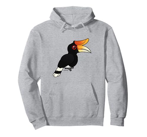 Rhinoceros Hornbill Cute Cartoon Birdorable Bird Pullover Hoodie