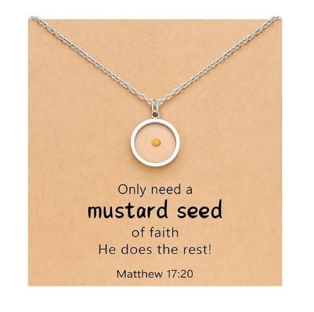 Mustard Seed Faith Necklace with Gift Card Inspiring Religious Jewelry Exquisite Faith Jewelry Gifts for Women