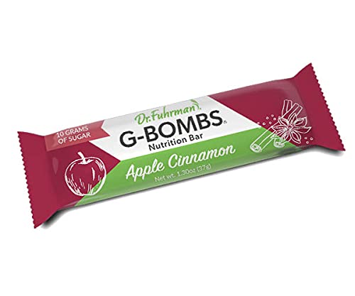 Dr. Fuhrman’s G-BOMBS Organic Nutrition Bar | Whole Food Plant-Based Superfood Snack with Dates, Kale, Berries & Reishi Mushroom | High Fiber with No added sugars, artificial additives or salt | 12 pc
