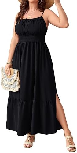 SCOMCHIC Plus Size Summer Boho Dresses Spaghetti Strap Sleeveless...