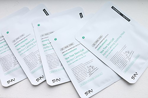 Plant Stem Cell Beauty Soothing, Moisturizing & Anti-Irritation Mask (Imported from Korea) with Clinical Strength Active Stem Cells (5-Pack)