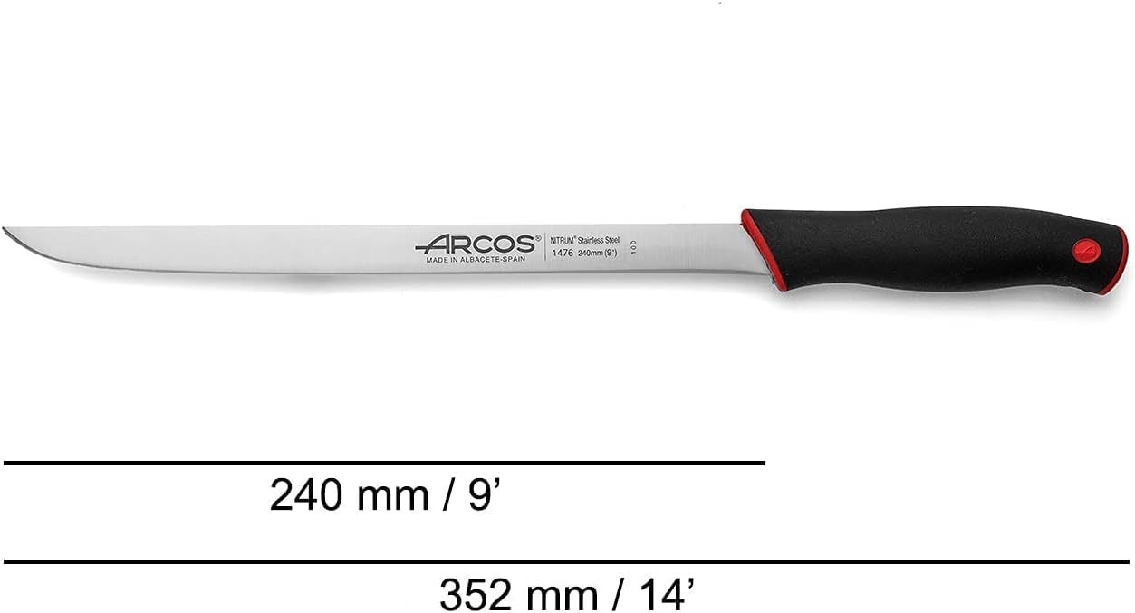 Support à jambon inoxydable pliable et rotatif professionnel avec base antidérapante pour couper les jambon et les palettes, comprend un couteau professionnel + aiguiseur | Elite (Inox + Couteau)