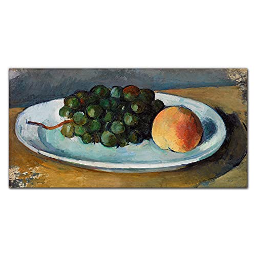 Impression sur verre haut de gamme Grapes Pêches 100x50