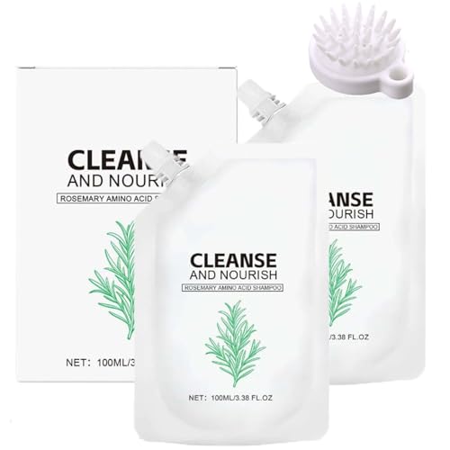 Refrescante champú para el cabello suave y brillante, champú restaurativo profundo para el cabello seco y dañado, reparación profunda de los pelos, espesas y fortalece el cuero cabelludo (2pcs)