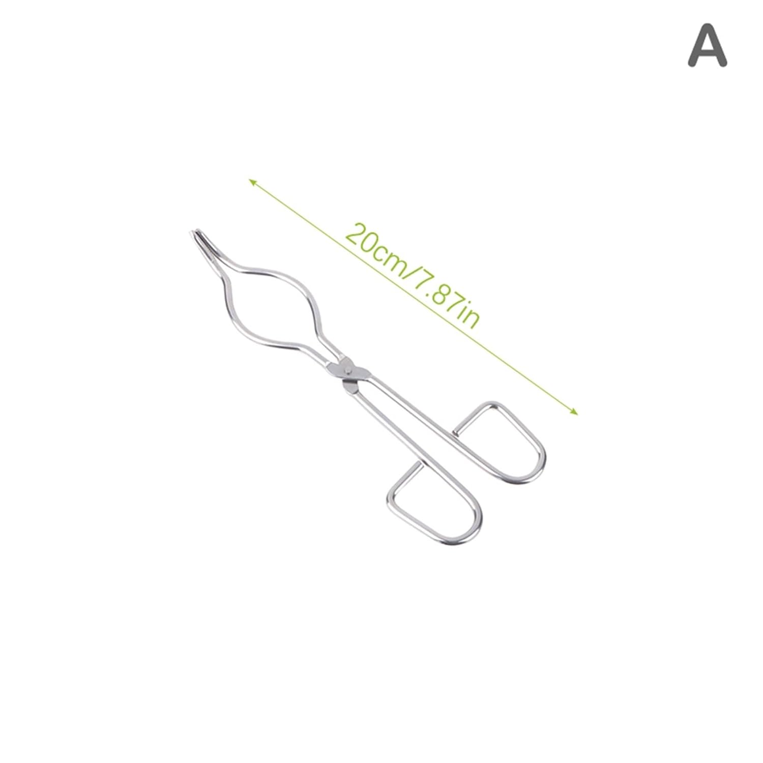 Grade Stainless Steel Crucible Tongs Graphite Melting Plier Holder Chrome Plated Beaker Clamps(20cm)