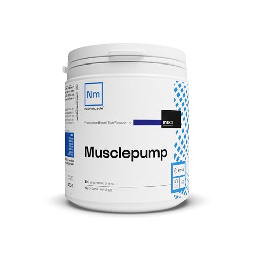 Pré-Workout mix BCAA Arginine Citrulline Beta-Alanine | Booster Puissant • Musclepump • Musculation & Sport | Nutrimuscle | Arôme Framboise Bleue - 300g