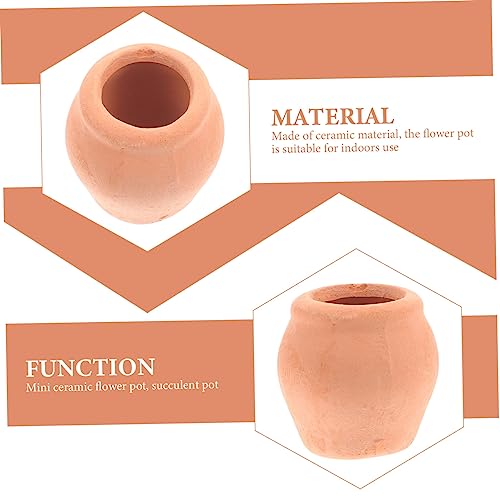 Mini pots de fleurs en céramique lot de 16 jardinières vintage - 5