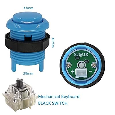 SJ@JX Arcade Game Controller DIY Kit Microswitch Button 4&8 Way Joystick Zero Delay USB Encoder Fighting Stick Handles Console for PC MAME Raspberry Pi Retropie