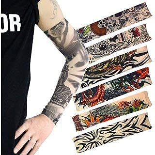 GenericCrystal Zone Assorted Arm Warmers Tattoo Sleeves Multicolour,pack of 1 pair