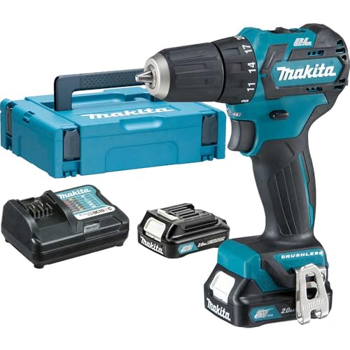 Makita DF332DSAJ Set perceuse visseuse Li Ion 10.8V 2x batterie 2 0Ah dans mallette moteur brushless 35Nm - vue 2