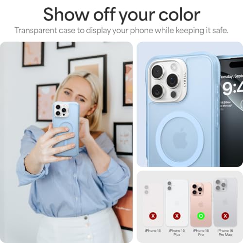 Image of Spigen Cyrill UltraSheer Mag | iPhone 16 Pro Case | iPhone 16 Pro Back Cover | TPU+Poly Carbonate - Baby Blue