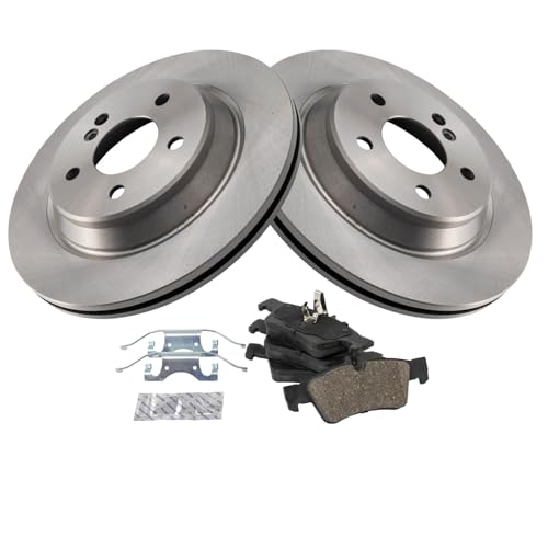 Image of TRQ Rear Brake Pad and Rotor Set Ceramic Compatible with 2003 Mercedes-Benz CL500 2003-2006 S430 S500