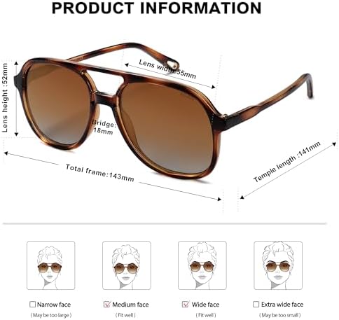 SOJOS Retro Polarized Aviator Sunglasses Womens Mens Classic 70s 80s Vintage Trendy Square Aviators SJ2174