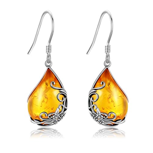 POPLYKE Teardrop Amber Earrings for...