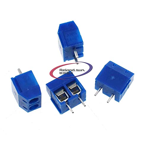 10pcs 5mm KF-301 PCB Mount Block Screw Terminal NF Connector 5.0mm Terminal Blocks Connectors (2P-Blue)