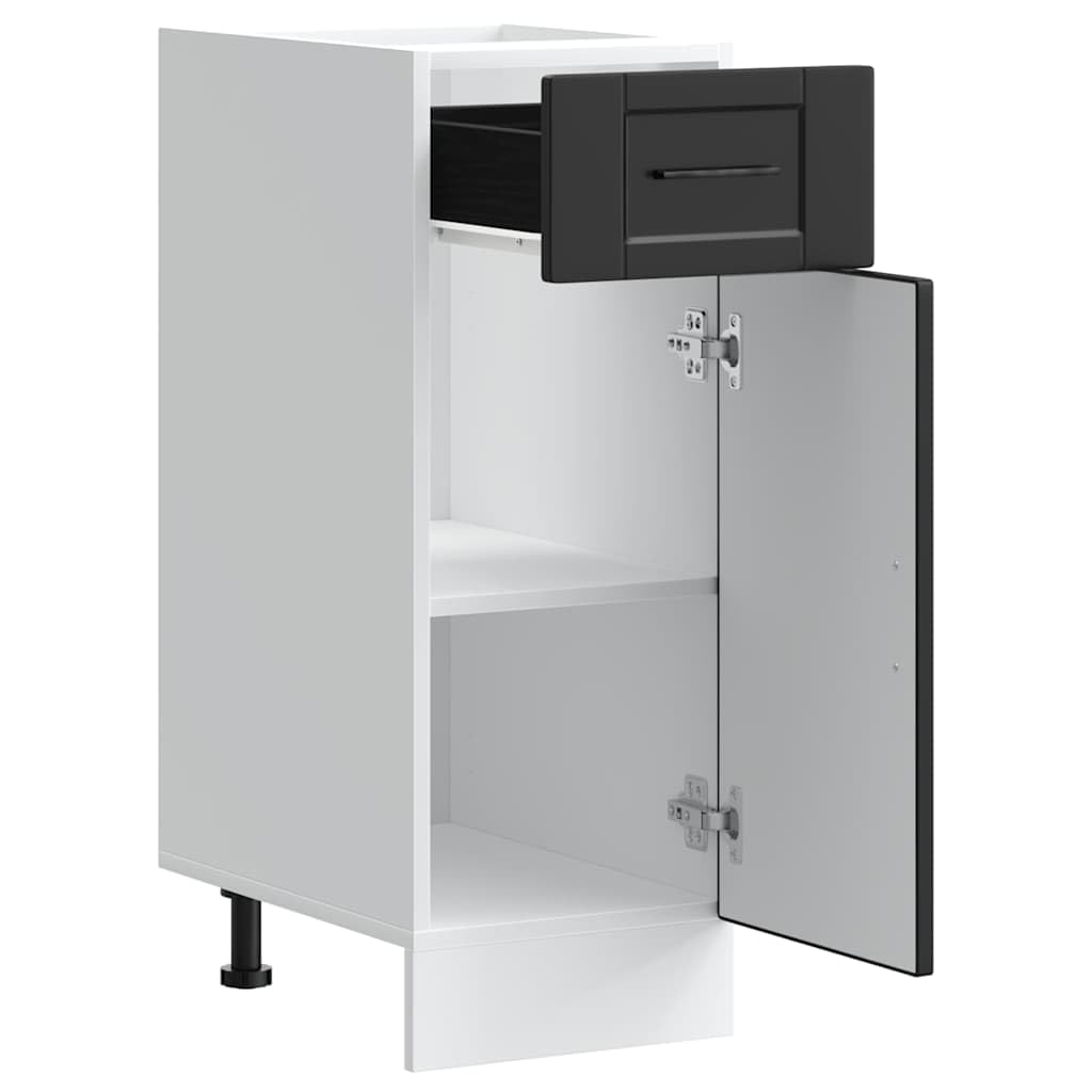 vidaXL Armoire de Cuisine Porto Noir Bois d ingénierie