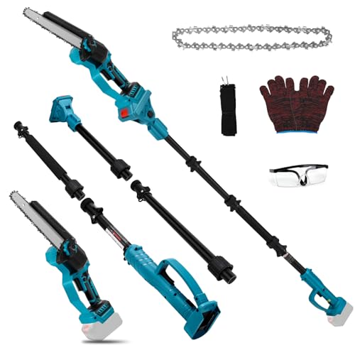 2 in 1 Akku Astsäge Mini Kettensäge Kompatibel mit Makita 18V, 8 Zoll Bürstenlose Kettensäge mit Teleskopstange, Ausziehbar bis 4,5m für Baumschnitt, Astschnitt und Gartenpflege (Ohne Akku) 2 in 1 Akku Astsäge Mini Kettensäge Kompatibel mit Makita 18V, 8 Zoll Bürstenlose Kettensäge mit Teleskopstange, Ausziehbar bis 4,5m für Baumschnitt, Astschnitt und Gartenpflege (Ohne Akku)
