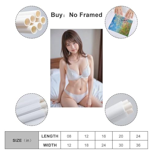 有村架純ポスター壁装飾キャンバス バスルーム ベッドルーム デコレーション油絵壁画素晴らしいギフト16x24inch(40x60cm)