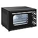WOLTU BF04sz Mini-Four Four Compact avec Grille et Plaque de Cuisson, 1300W, 15 litres, Noir