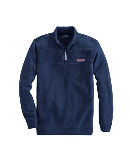 Vineyard Vines Men's Sweater Fleece Shep Shirt, Deep Bay, Large