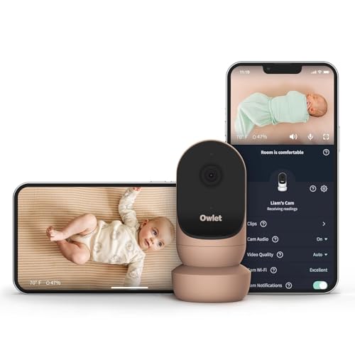 Image of Owlet Cam 2 - Smart Baby Monitor Camera - Stream Secure HD Video and Audio with Night Vision, 4X Zoom, Wide Angle View and Sound, Motion and Cry Notifications - Dusty Rose