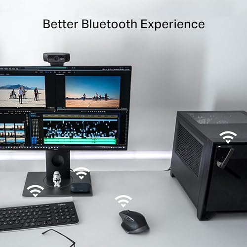 Image of TP-Link USB Bluetooth Adapter for PC, Bluetooth 5.3 Long Range Receiver, Plug and Play, Adjustable Antenna, Supports Windows 11 /10 /8.1 /7 for Desktop, Laptop, Keyboard, Mouse, etc (UB500 Plus)