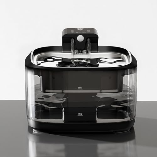 Fuente de agua automática para gatos 4.5L recargable USB miniatura 7