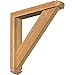 Ekena Millwork BKT0402X22X22TRA03RWR Traditional Arts and Crafts Rough Sawn Bracket w/Offset Brace, Western Red Cedar