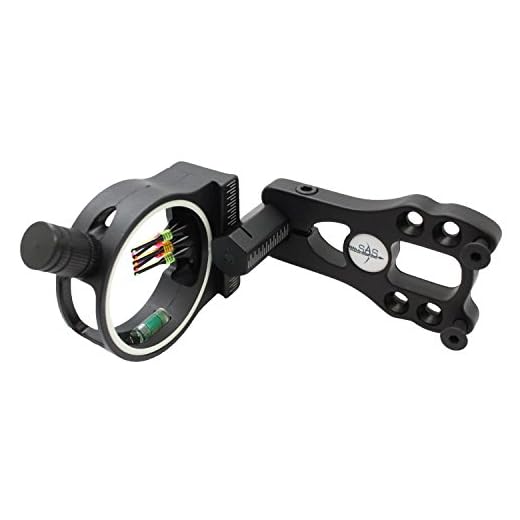 Southland Archery Supply SAS 5-Pin .029 Fiber Optics Bow Sight with LED Sight Light (Black)