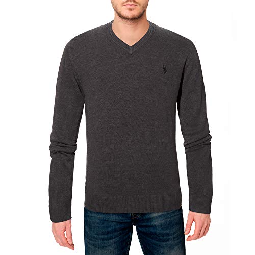 Pull à manches longues et col en V U.S. Polo Assn. pour homme