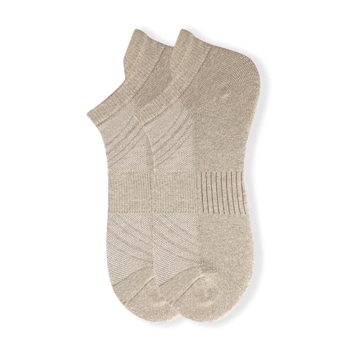 Women's & Men's Breathable Athletic Running Low Cut Socks Cotton Cushioned Ankle Tab Socks, 5 Pairs4
