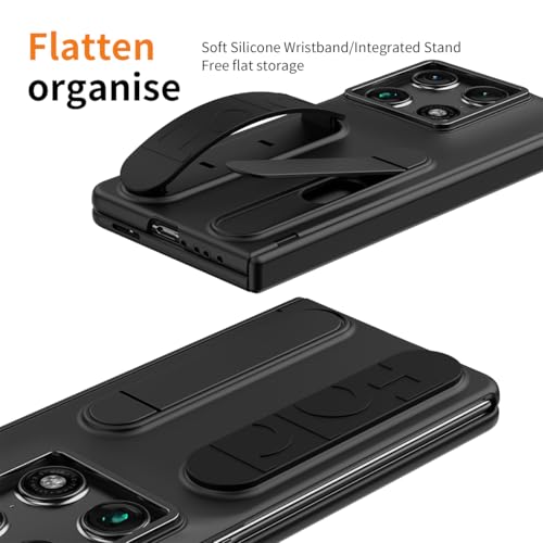 Coque Motorola Razr Fold antichoc noire intégrale avec support rigide