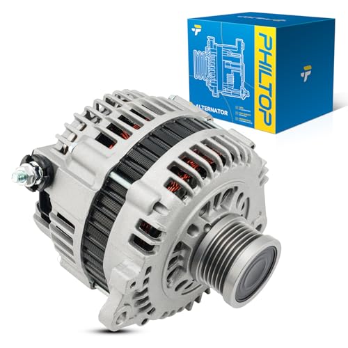 Image of PHILTOP Alternator Compatible with Nissan Rogue 2008-2012 High Amp Alternators Replace 11163N 12V 110Amp CW SC6 6-Groove Pulley | Replacement OE 11163N, 23100AU400, 11163, AL2435X