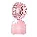 Ręczny wentylator do mgiełki, mini wentylator zasilany bateryjnie przenośny wentylator z spersonalizowanym nawilżaczem chłodzącym, wentylator natryskowy do wody, cichy USB lub zasilany baterią, 3 ustawienia mini wentylator Mister Fan natryskowy - różowy