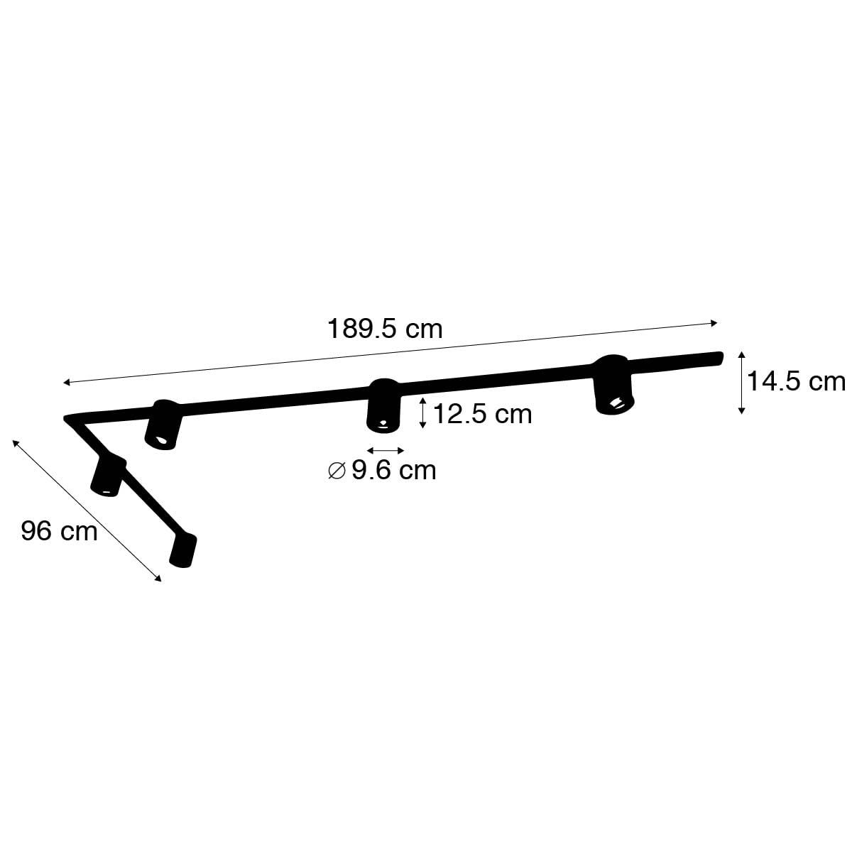 Qazqa moderno kit de iluminación de carril bronce 285.5 cm Rondoo Up