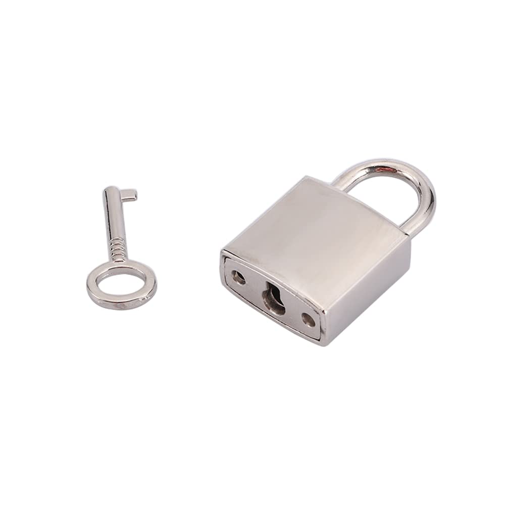 Mnuvxzaewf One Color Code Padlock, Suitcase Locks, Mini Padlocks Key Lock With For Jewelry Box Storage Gold Silver Color 1Pcs